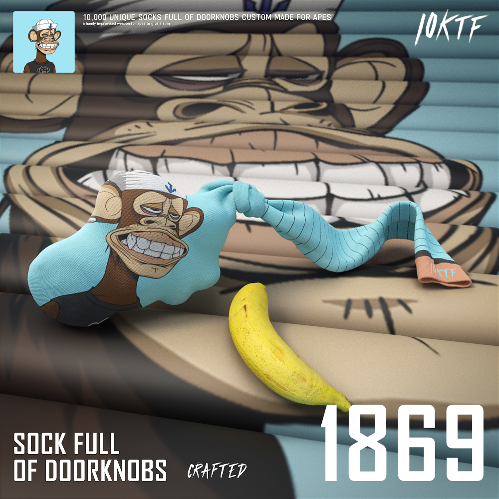 Ape Sock Full of Doorknobs #1869