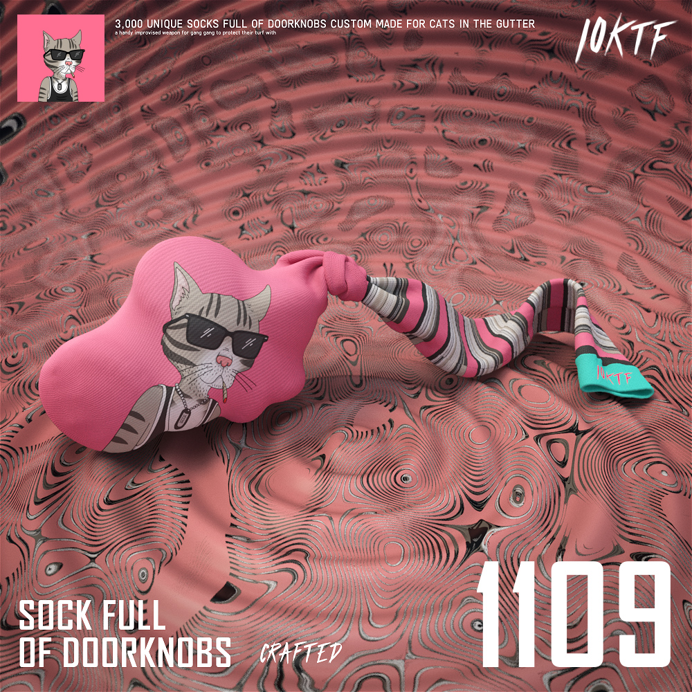 Gutter Sock Full of Doorknobs #1109