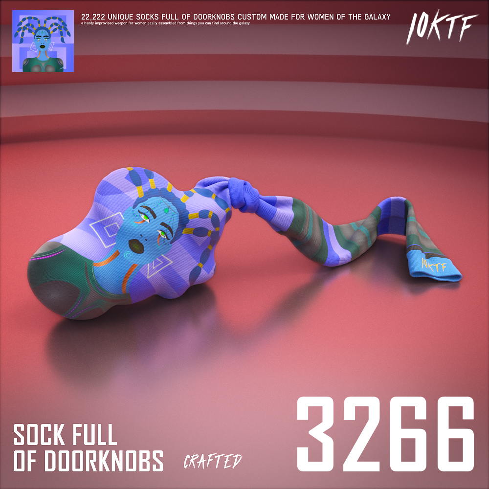 Galaxy Sock Full of Doorknobs #3266