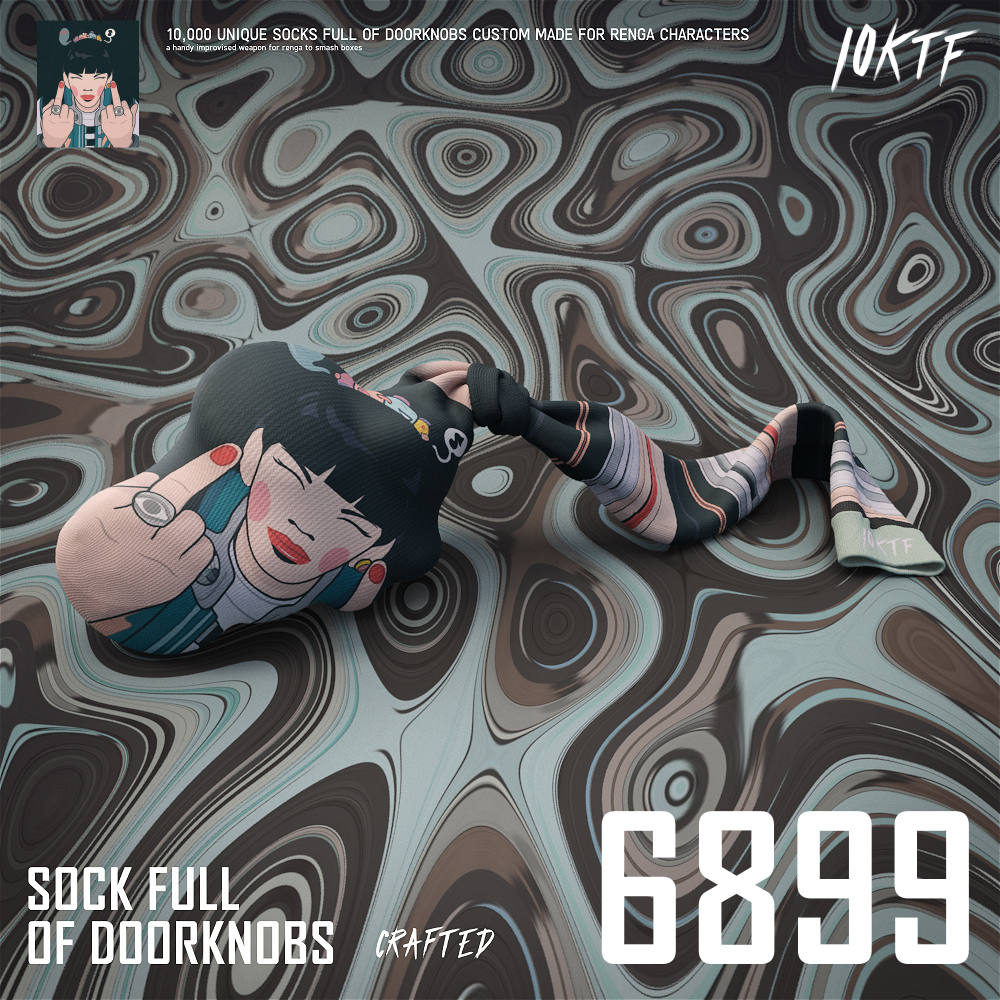 RENGA Sock Full of Doorknobs #6899